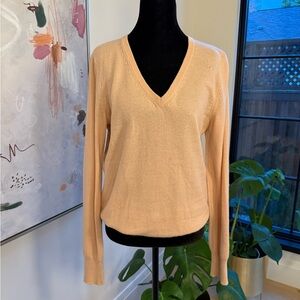 Equipment Light Peach V-Neck Sweater